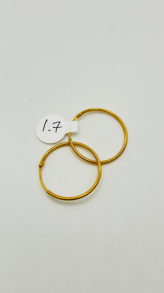 22ct Gold Earrings – 1.7g (Hallmarked)