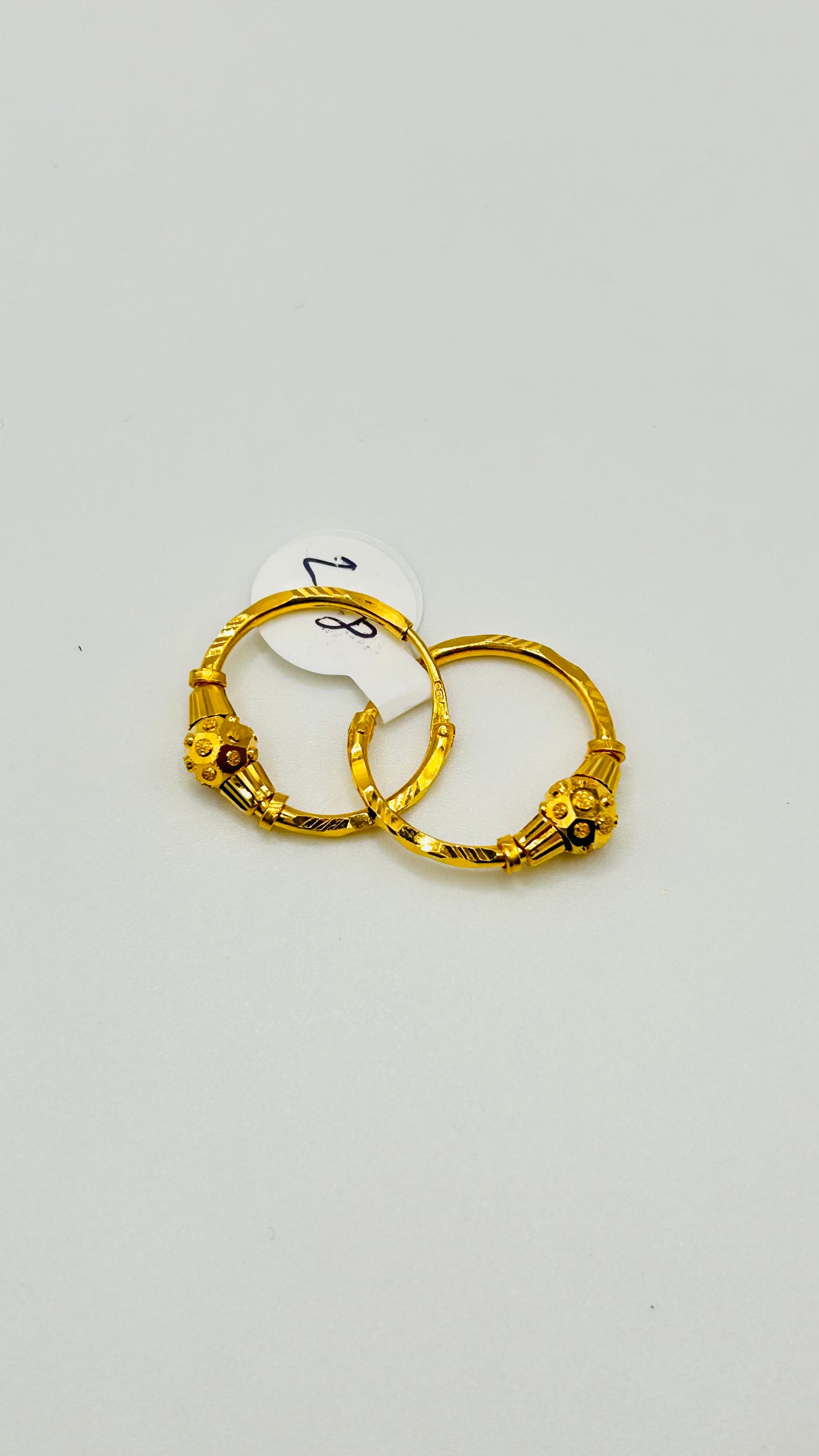 22ct Gold Earrings – 2.8g (Hallmarked)