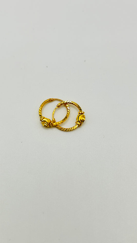 22ct Gold Earrings – 1.2g (Hallmarked)