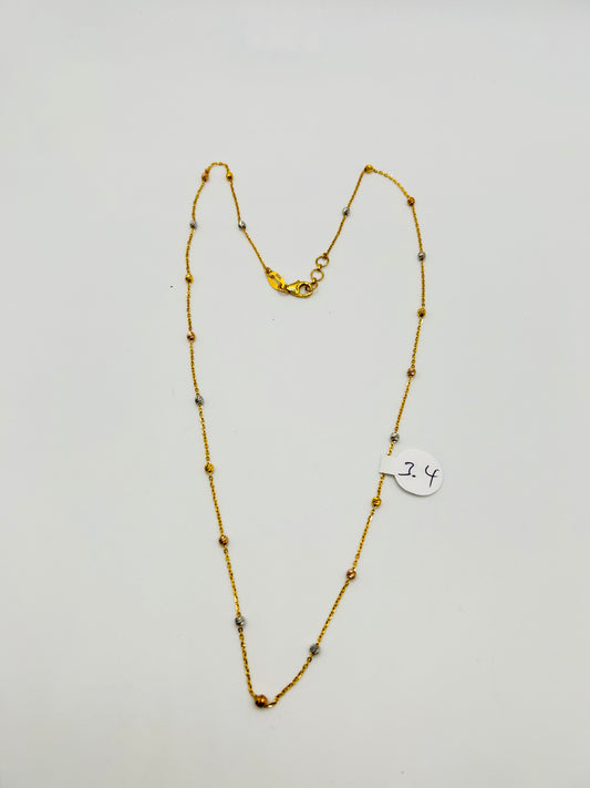 22ct Gold Chain – 3.4g – 18 Inch (Hallmarked)