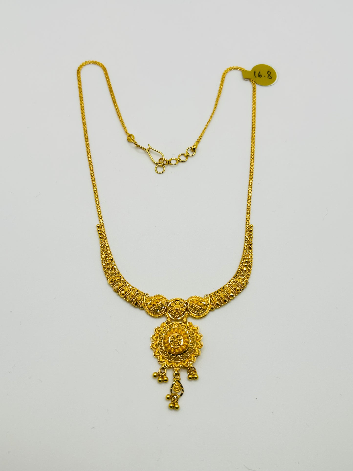 22ct Gold Bridal Set – Necklace & Matching Earrings – 16.8g (Hallmarked)