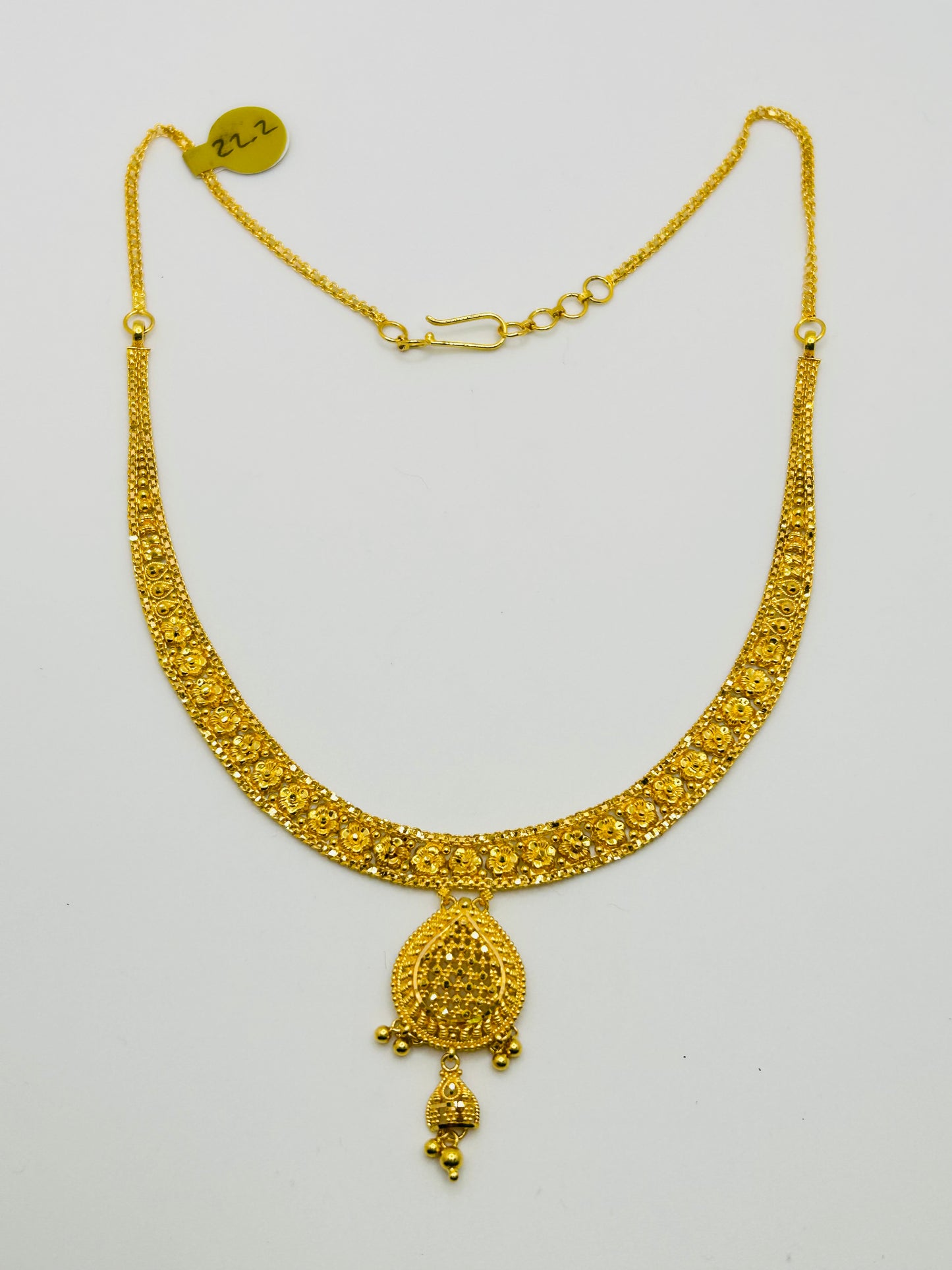 22ct Gold Bridal Set – Necklace & Matching Earrings – 22.2g (Hallmarked)