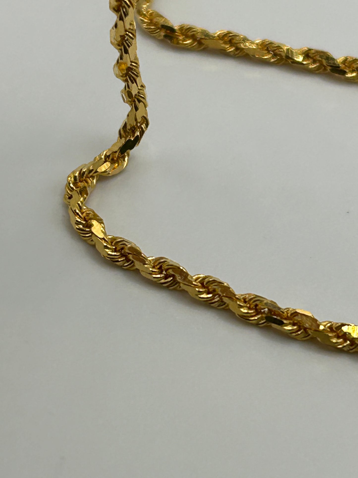 Luxurious 22ct Solid Gold Rope Chain - 27.9 grams, 23 Inches (Hallmarked)