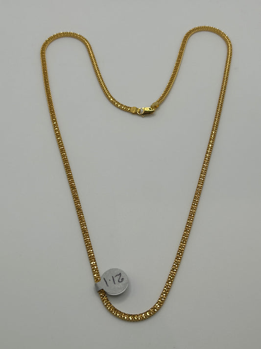 Exquisite 22ct Gold Chain - 21.2 grams, 22 Inches (Hallmarked)