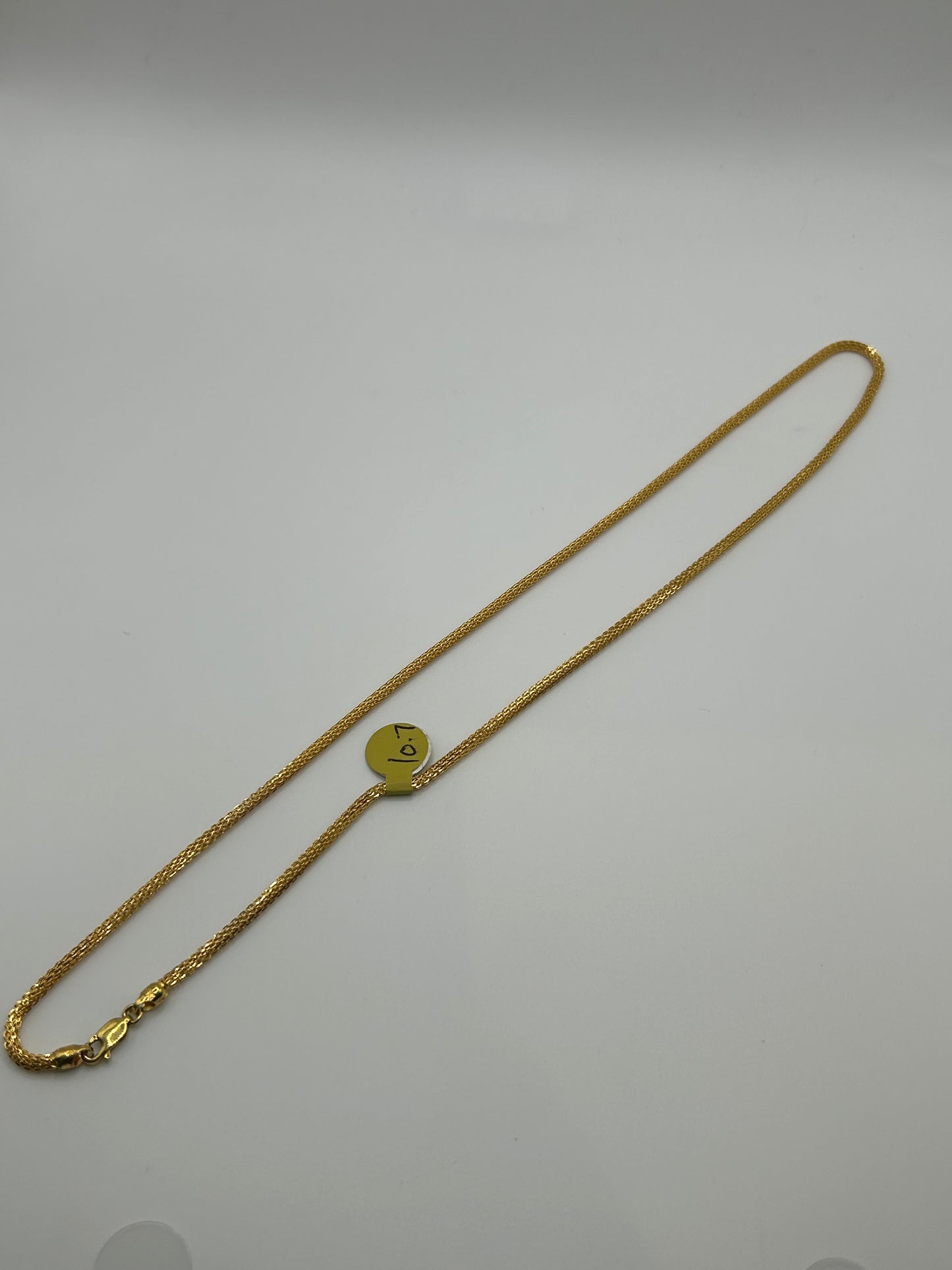 Elegant 22ct Gold Chain - 10.7 grams, 20 Inches (Hallmarked)