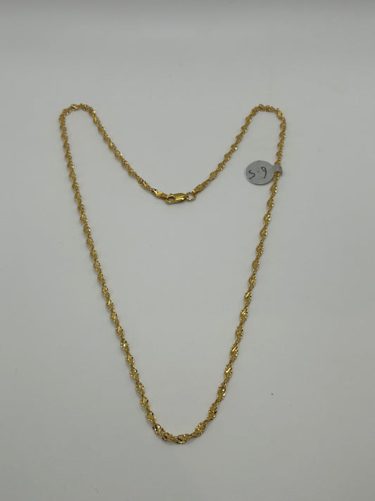 22ct Gold Chain - 6.5 grams, 18 Inch Hallmarked