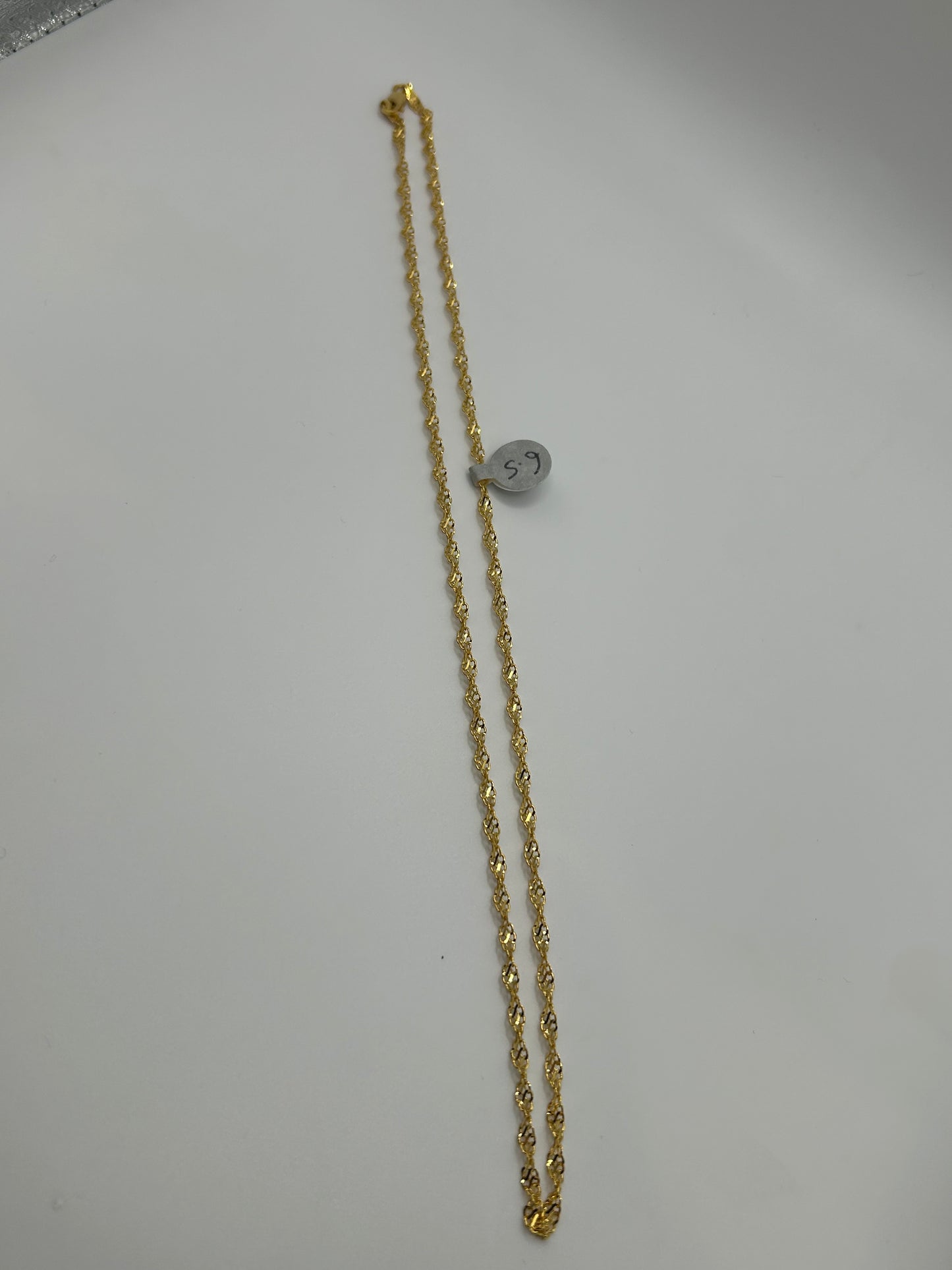 22ct Gold Chain - 6.5 grams, 18 Inch Hallmarked