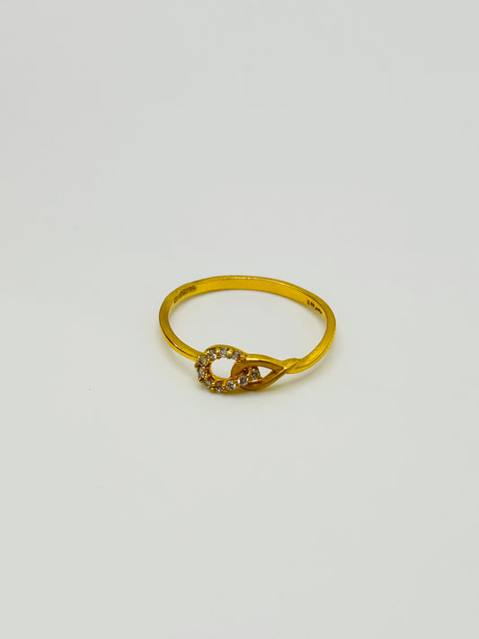 22ct Gold Ladies Ring – 1.8g – Size Q (Hallmarked)