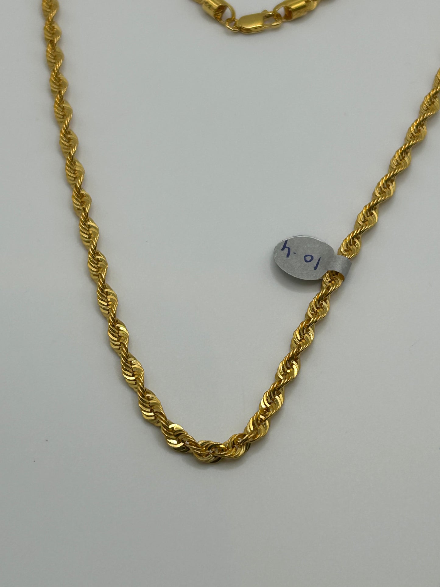 22ct Gold Rope Chain 10.4 grams Hallmarked Hollow