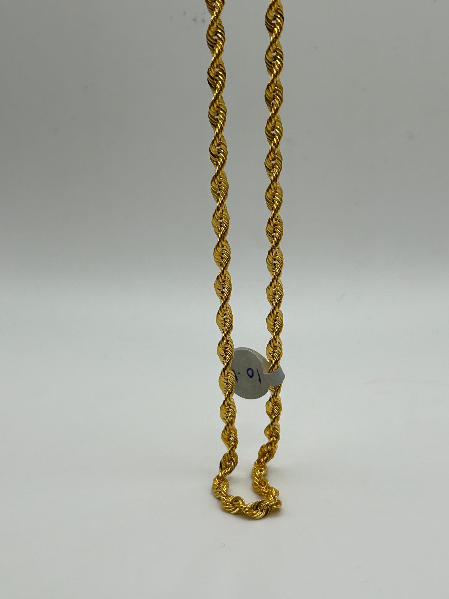 22ct Gold Rope Chain 10.4 grams Hallmarked Hollow