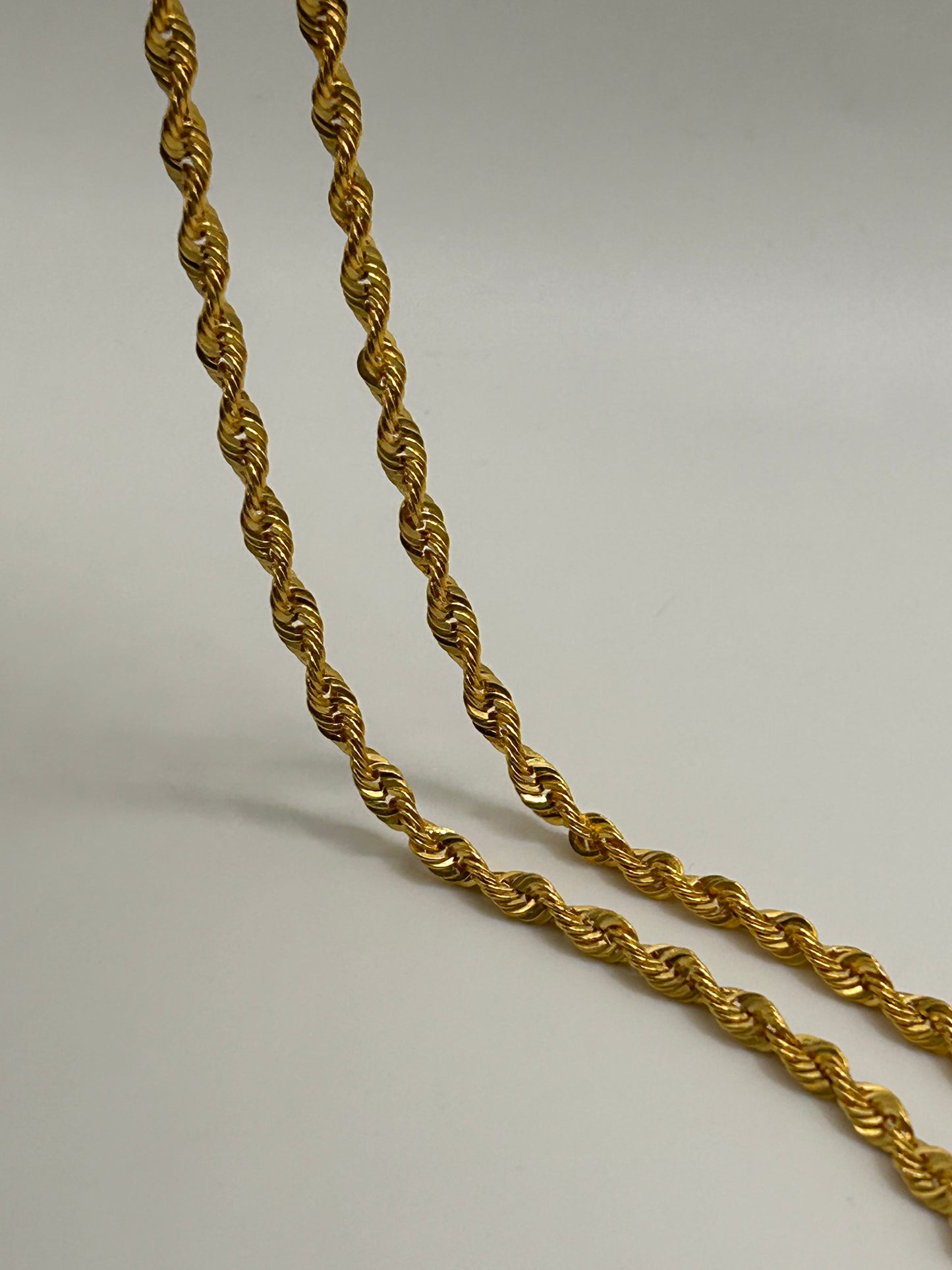 22ct Gold Rope Chain 10.4 grams Hallmarked Hollow