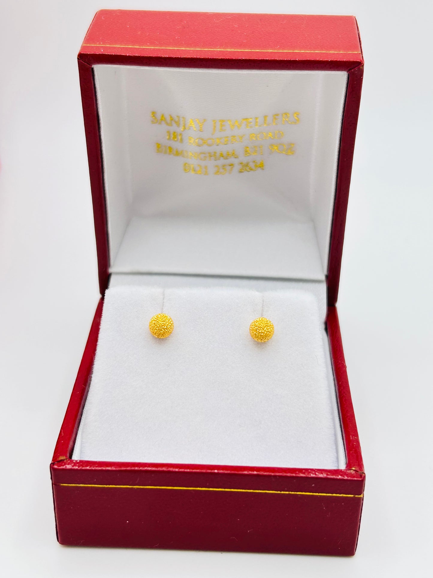 22ct Gold Stud Earrings – 1.3g (Hallmarked)