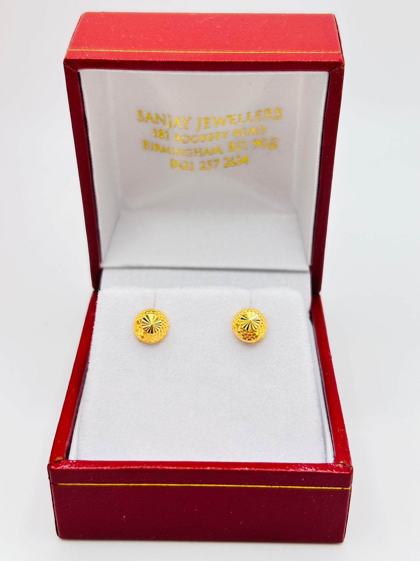 22ct Gold Stud Earrings – 1.8g (Hallmarked)