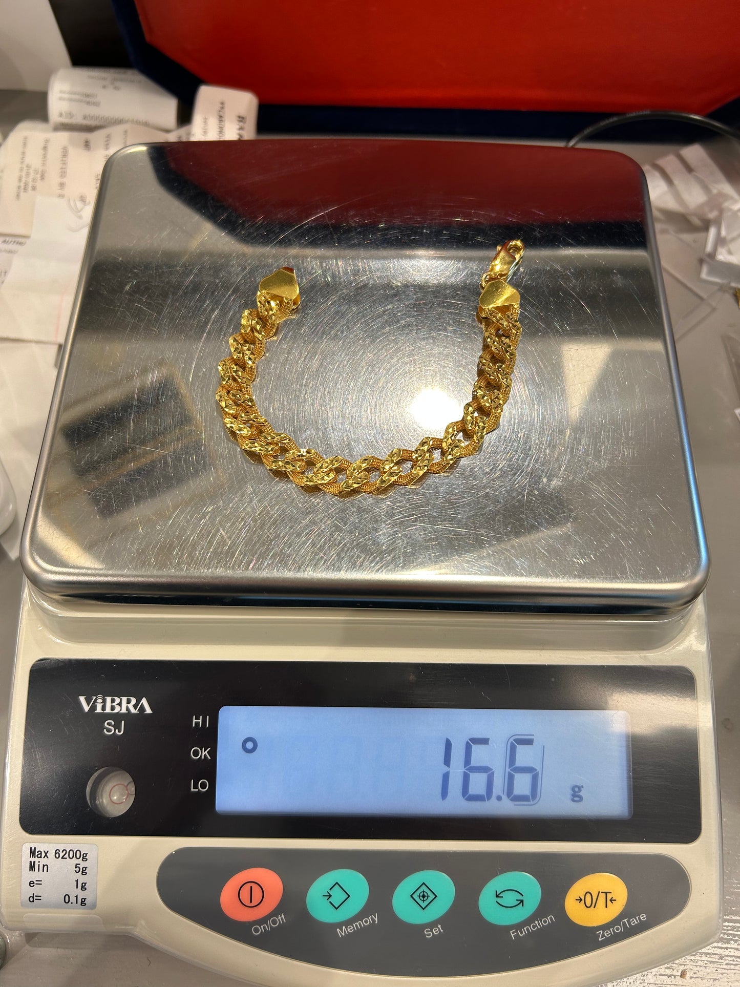 22ct Gold Men’s Bracelet – 16.6g – 8 Inches (Hallmarked)