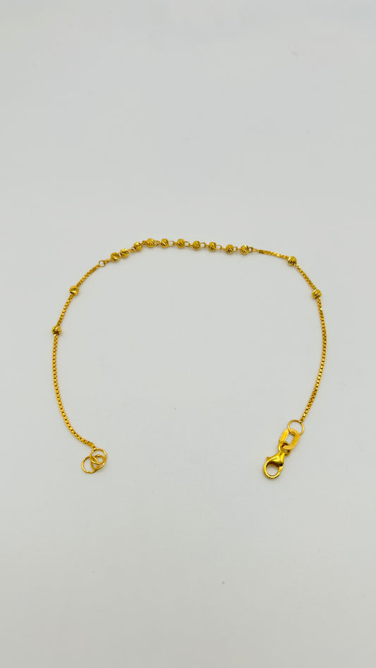 22ct Gold Ladies Bracelet – 2.0g – 7.5 Inches (Hallmarked)