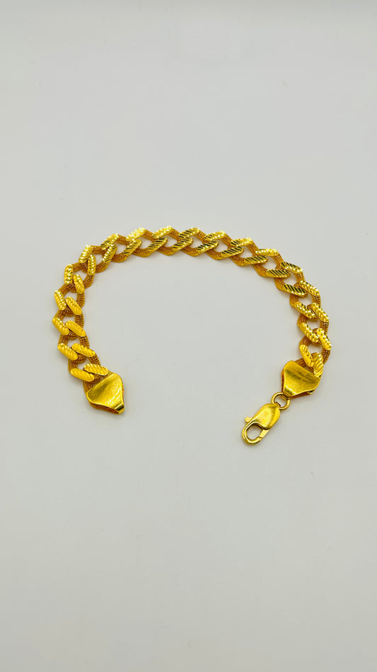 22ct Gold Men’s Bracelet – 16.6g – 8 Inches (Hallmarked)