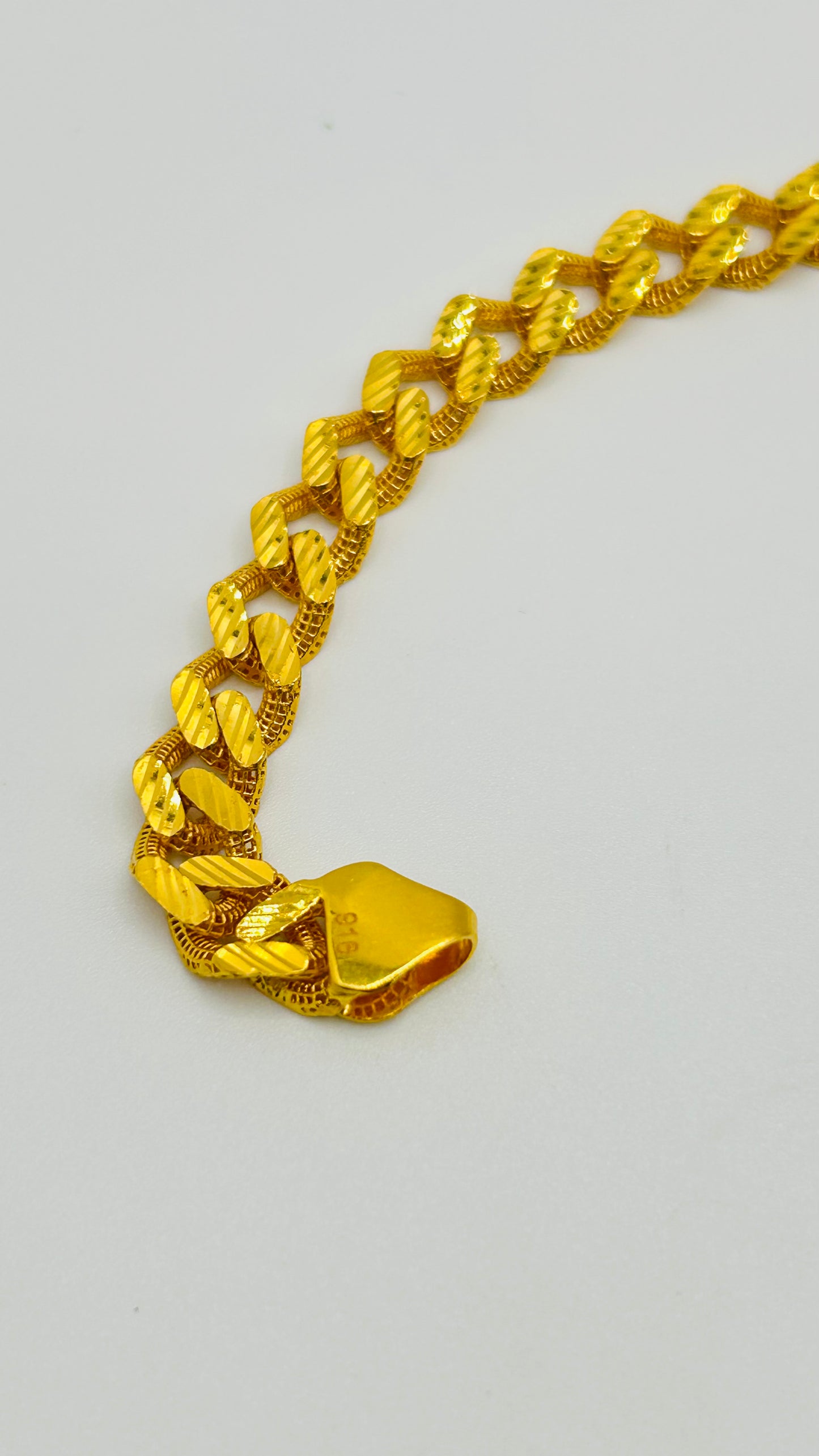 22ct Gold Men’s Bracelet – 10.4g – 8 Inches (Hallmarked)