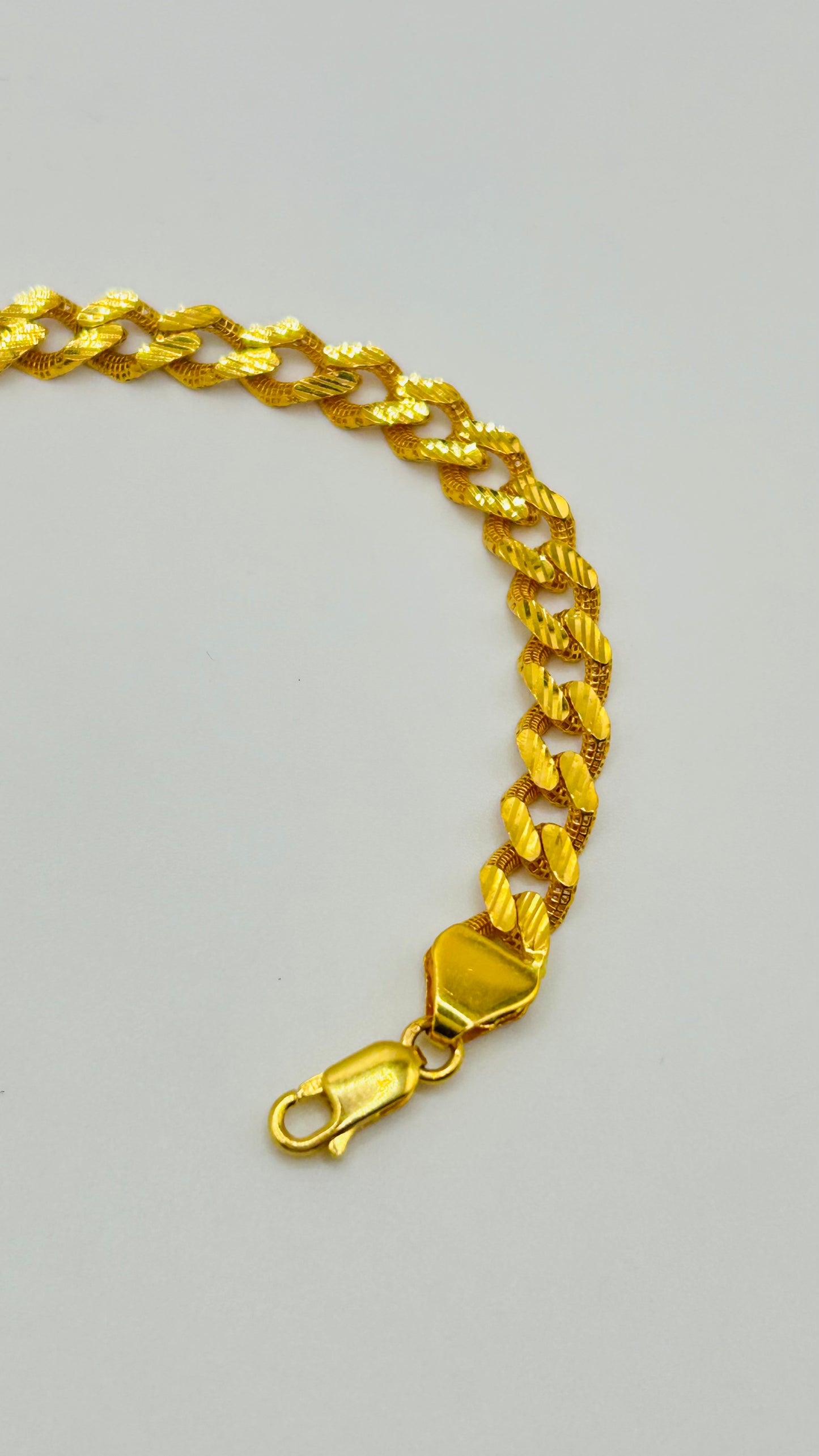 22ct Gold Men’s Bracelet – 10.4g – 8 Inches (Hallmarked)