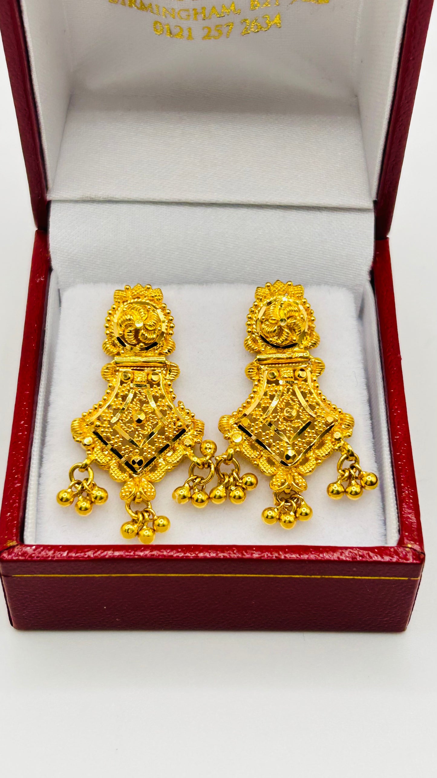 22ct Gold Earrings – 7.6g (Hallmarked)