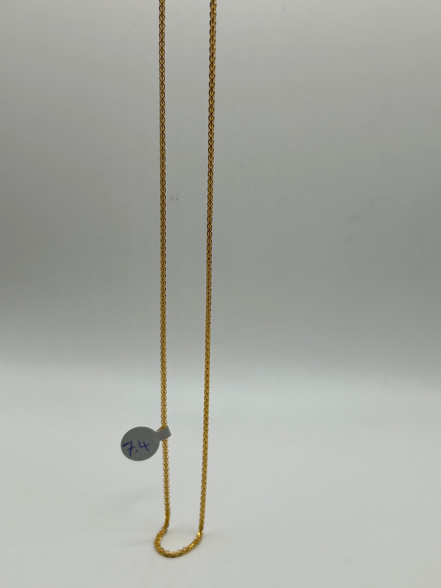 22ct Gold Chain - 7.4 grams, Hallmarked 20 inch