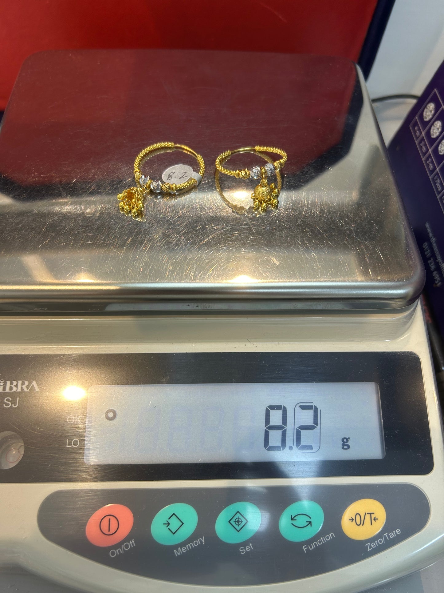 22ct Gold Earrings 8.2 grams Hallmarked