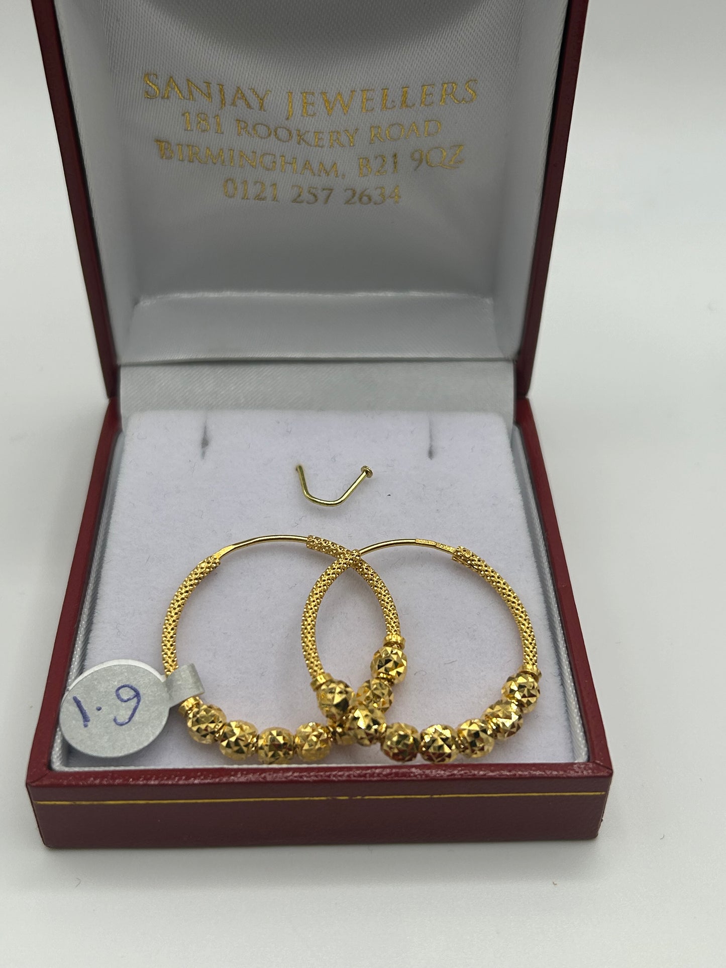 22ct Gold Earrings 6.1 grams Hallmarked