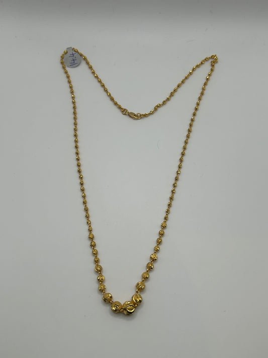 22ct Gold Mala/ Chain 14.4 grams Hallmarked 22 inch