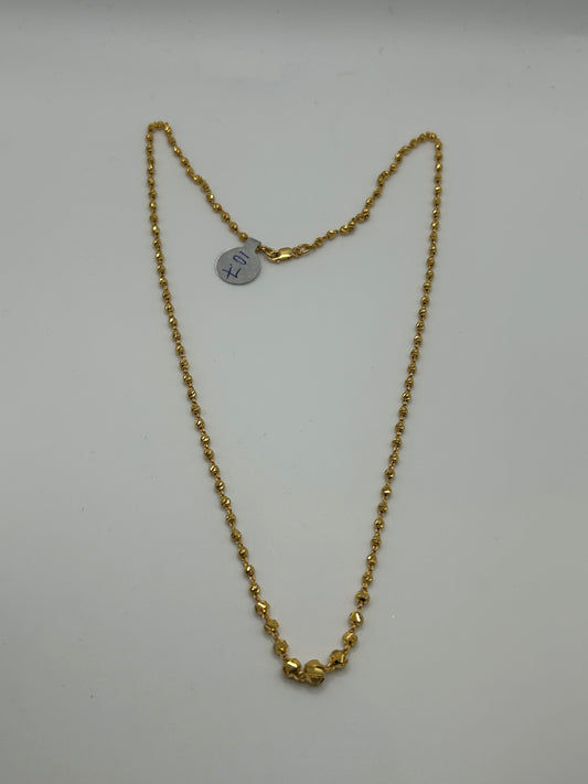 22ct Gold Mala Chain - 10.7 Grams, 20 Inches Hallmarked