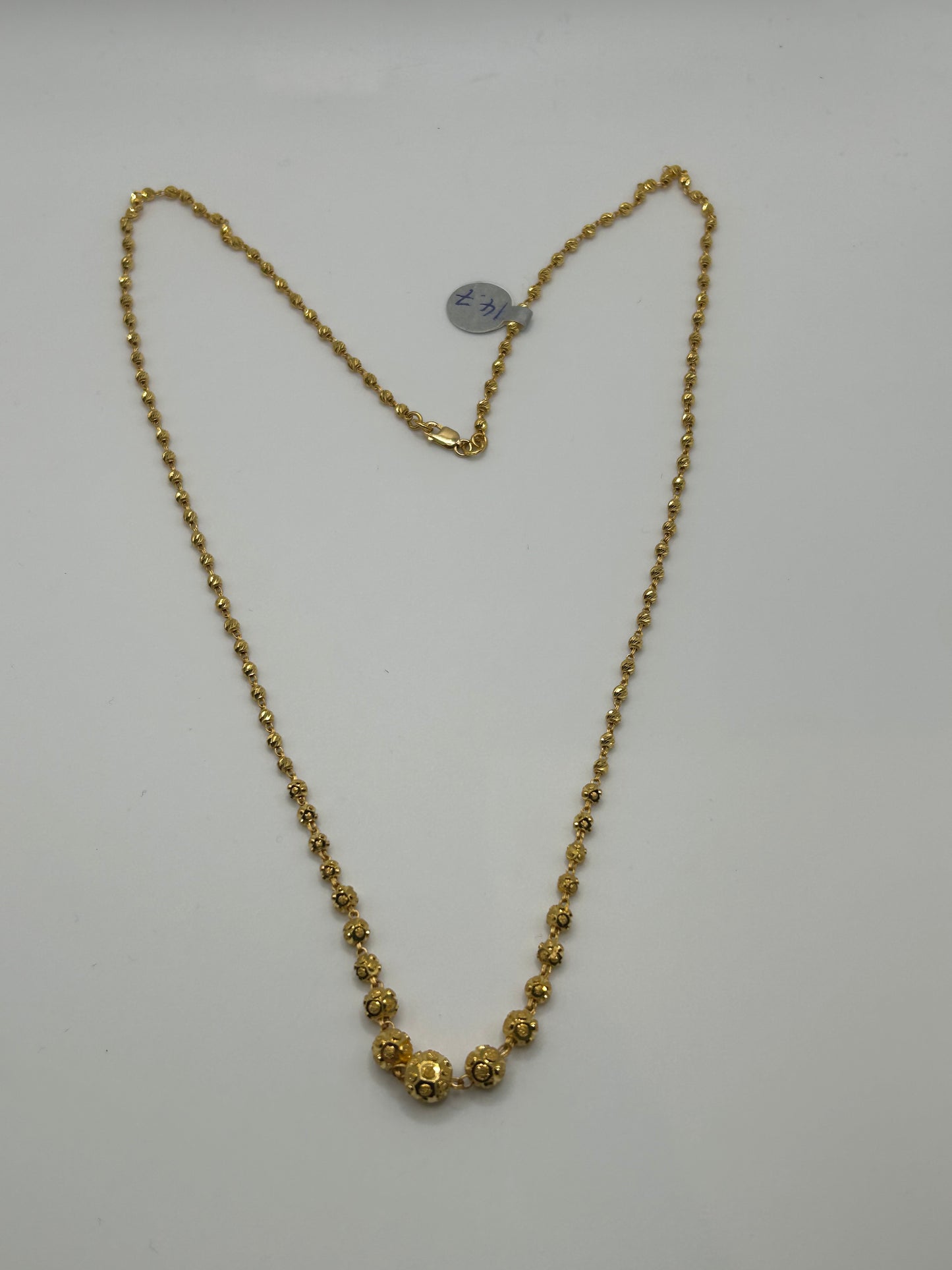 22ct Gold Mala Chain - 14.6 Grams, 22 Inches Hallmarked