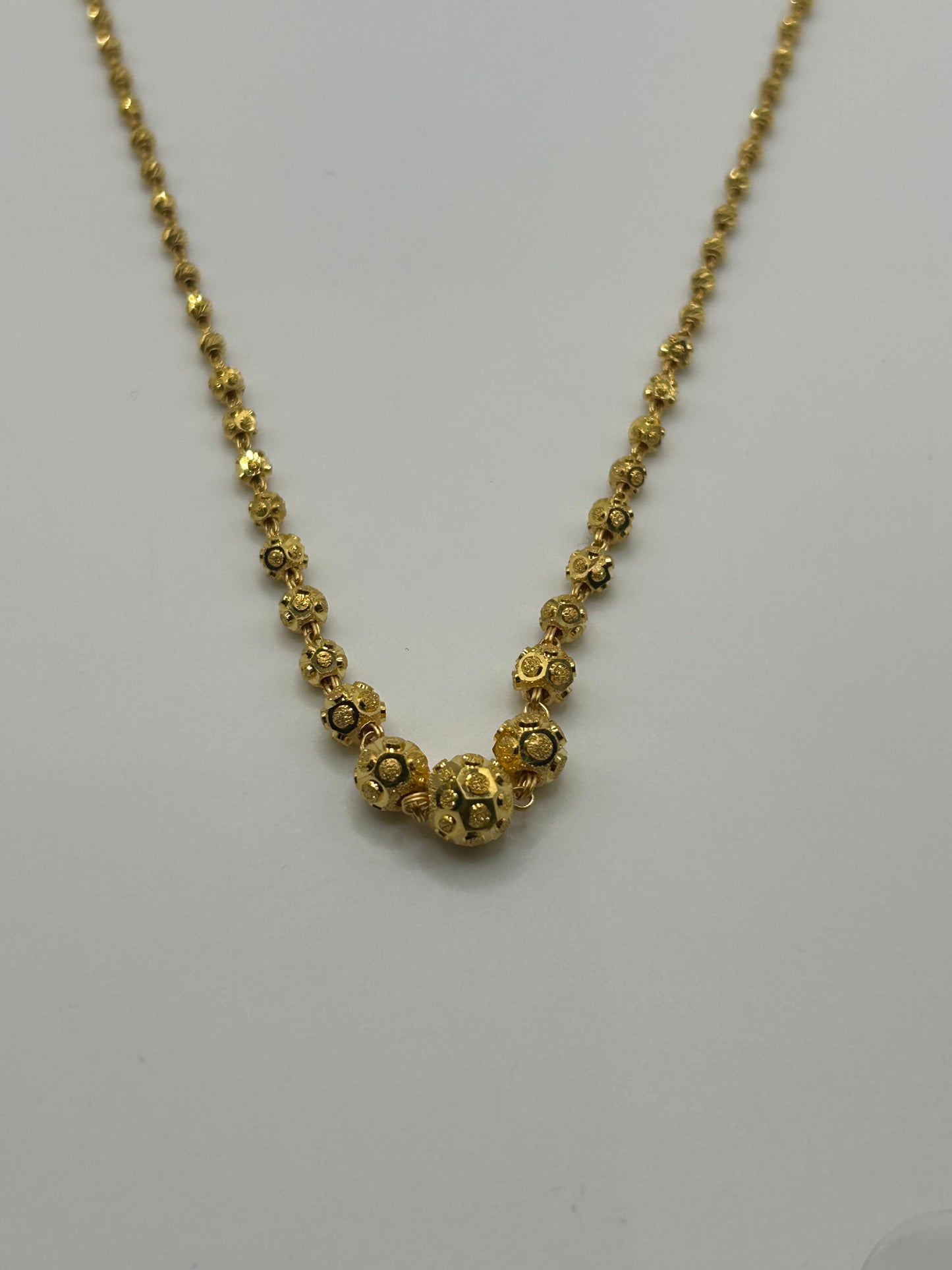 22ct Gold Mala Chain - 14.6 Grams, 22 Inches Hallmarked