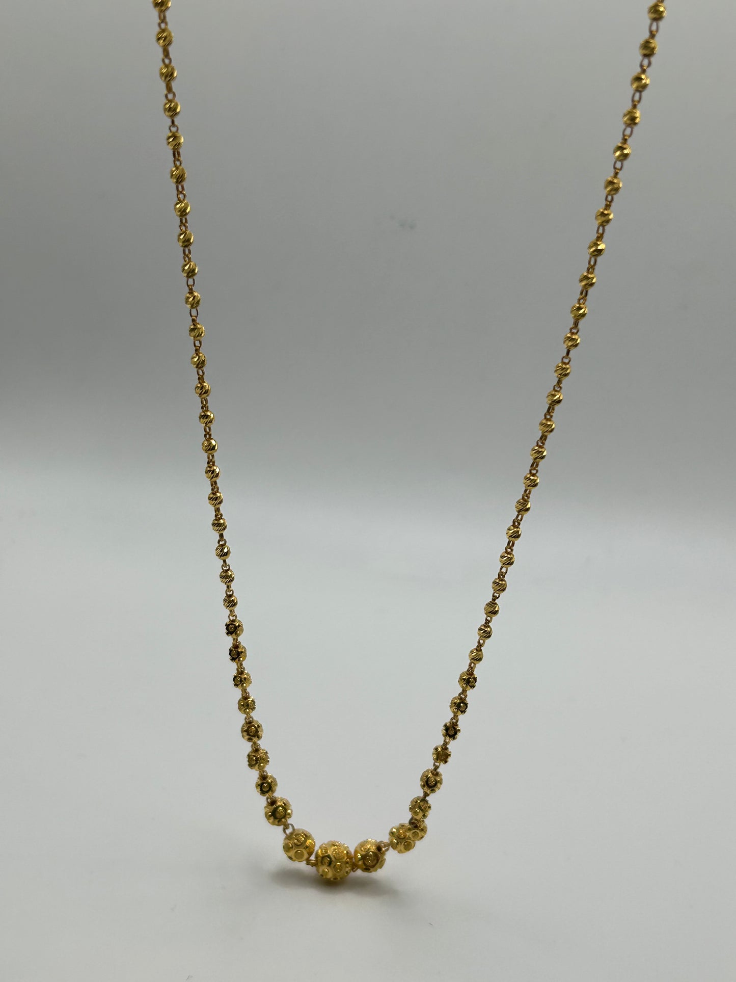 22ct Gold Mala Chain - 14.6 Grams, 22 Inches Hallmarked