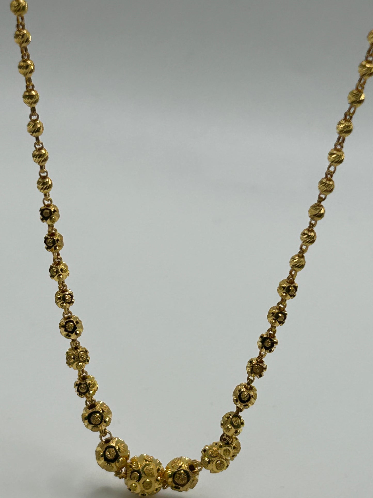 22ct Gold Mala Chain - 14.6 Grams, 22 Inches Hallmarked