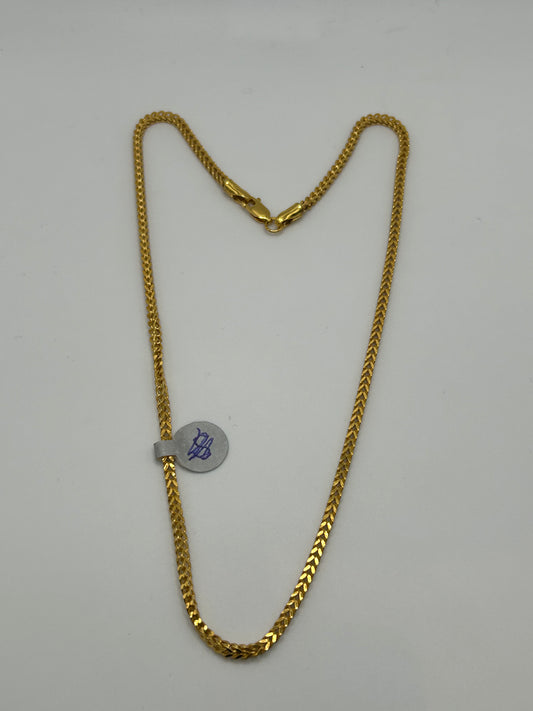 22ct Gold Franco Chain - 7.5 Grams, 16 Inches, Hallmarked