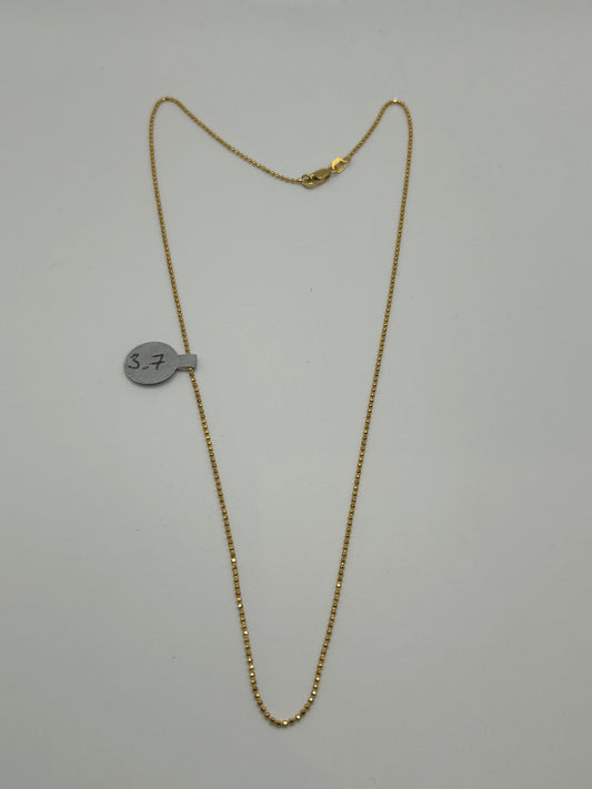 22ct Gold Ball Design Chain - 3.8 Grams, 18 Inches, Hallmarked