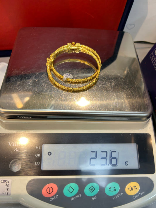 22ct Gold Bangles Screw On 23.6 grams