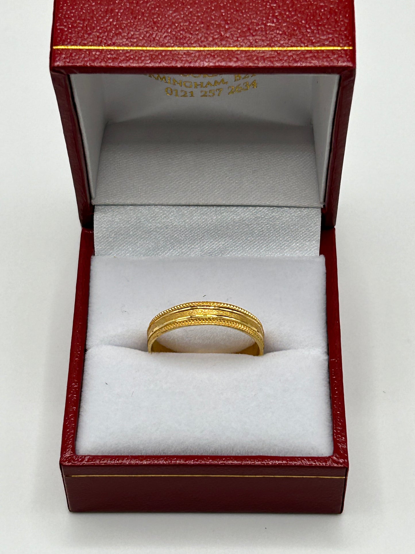 22ct Gold Men’s Band - 3 grams, Size O ½ (Hallmarked):