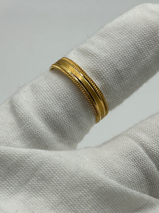 22ct Gold Men’s Band - 3 grams, Size O ½ (Hallmarked):