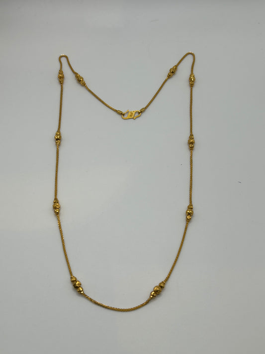 22ct Gold Chain/Necklace 7.7 grams Hallmarked 20 inch