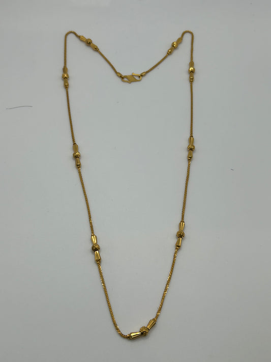 22ct Gold Chain/Necklace 7.9 grams Hallmarked 20 inch