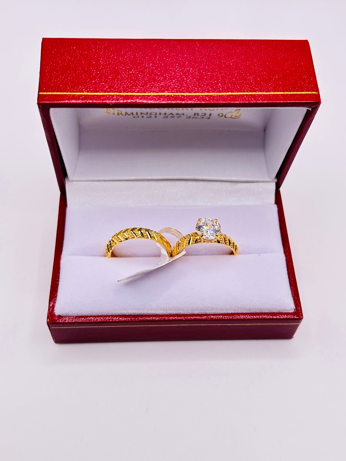 22ct Gold Ladies' Double Set Ring – 4.4g – Size O (Hallmarked)