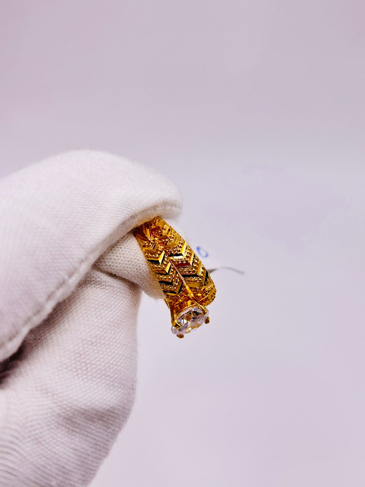 22ct Gold Ladies' Double Set Ring – 4.4g – Size O (Hallmarked)
