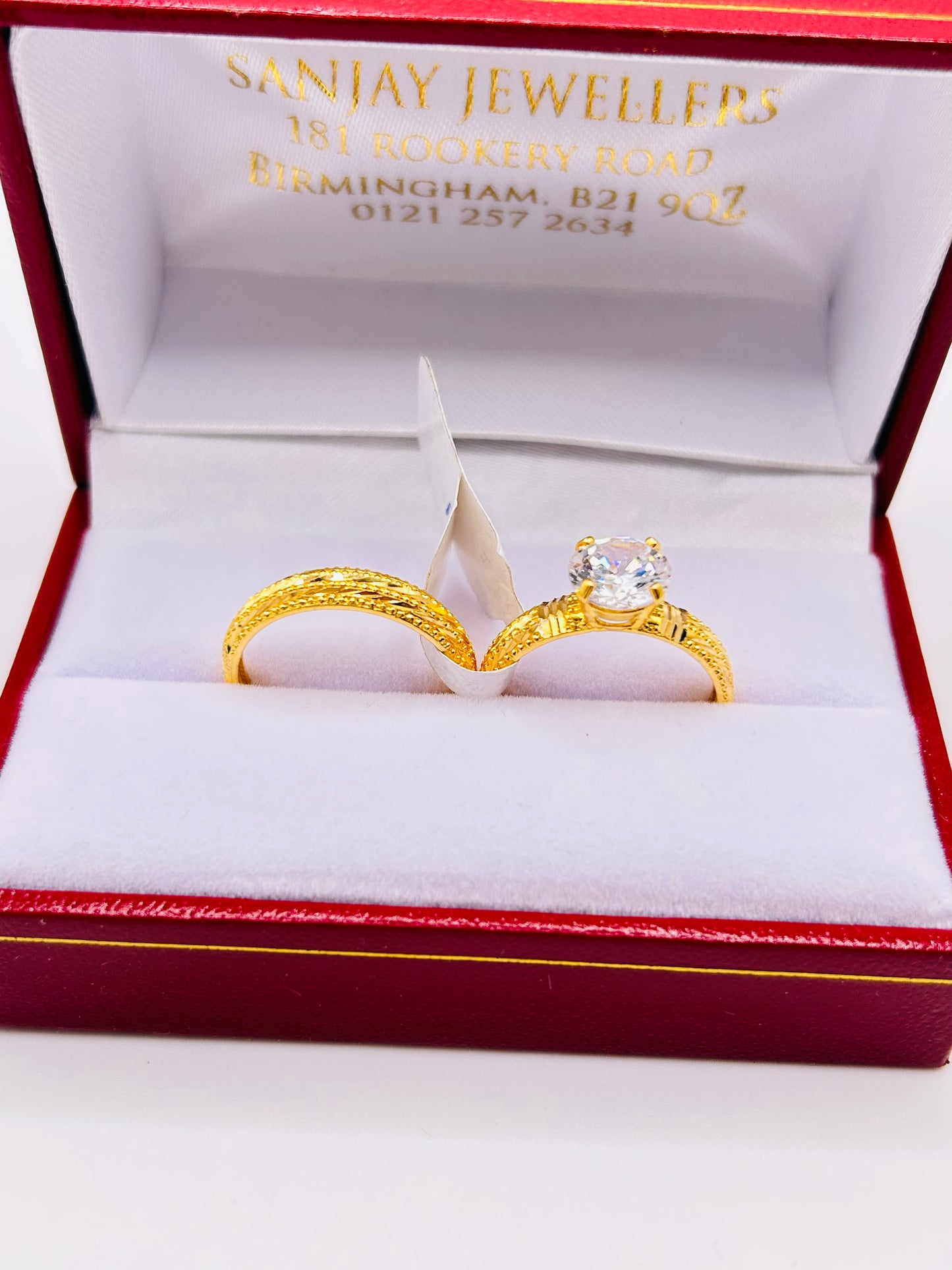 22ct Gold Ladies' Double Set Ring – 4.4g – Size N (Hallmarked)