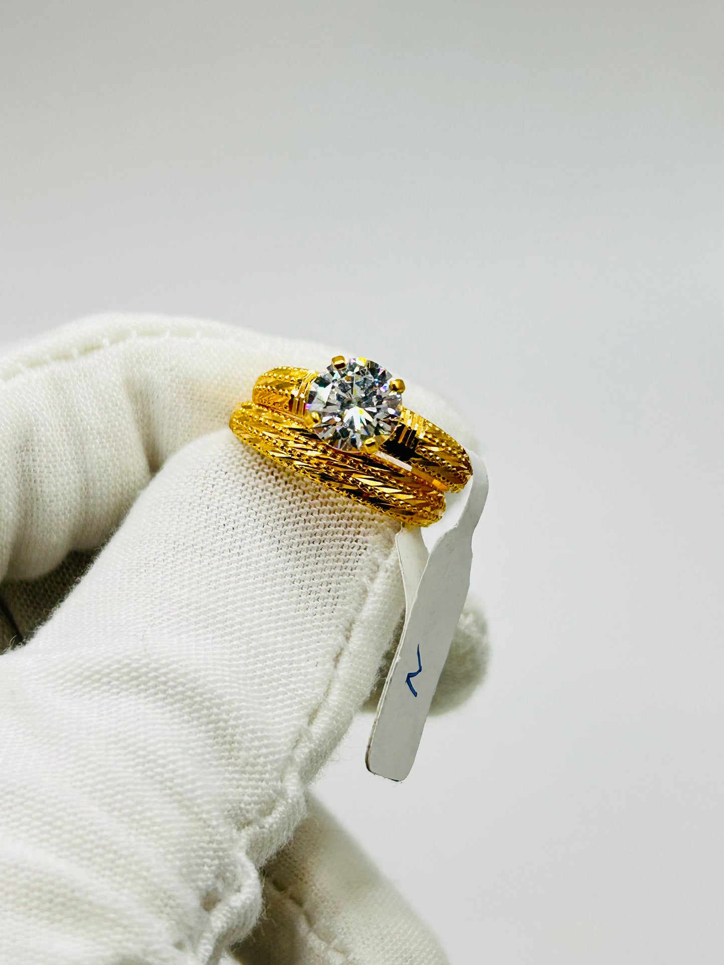 22ct Gold Ladies' Double Set Ring – 4.4g – Size N (Hallmarked)