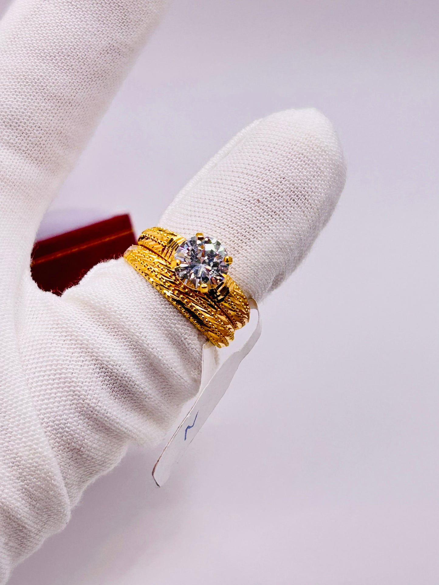 22ct Gold Ladies' Double Set Ring – 4.4g – Size N (Hallmarked)