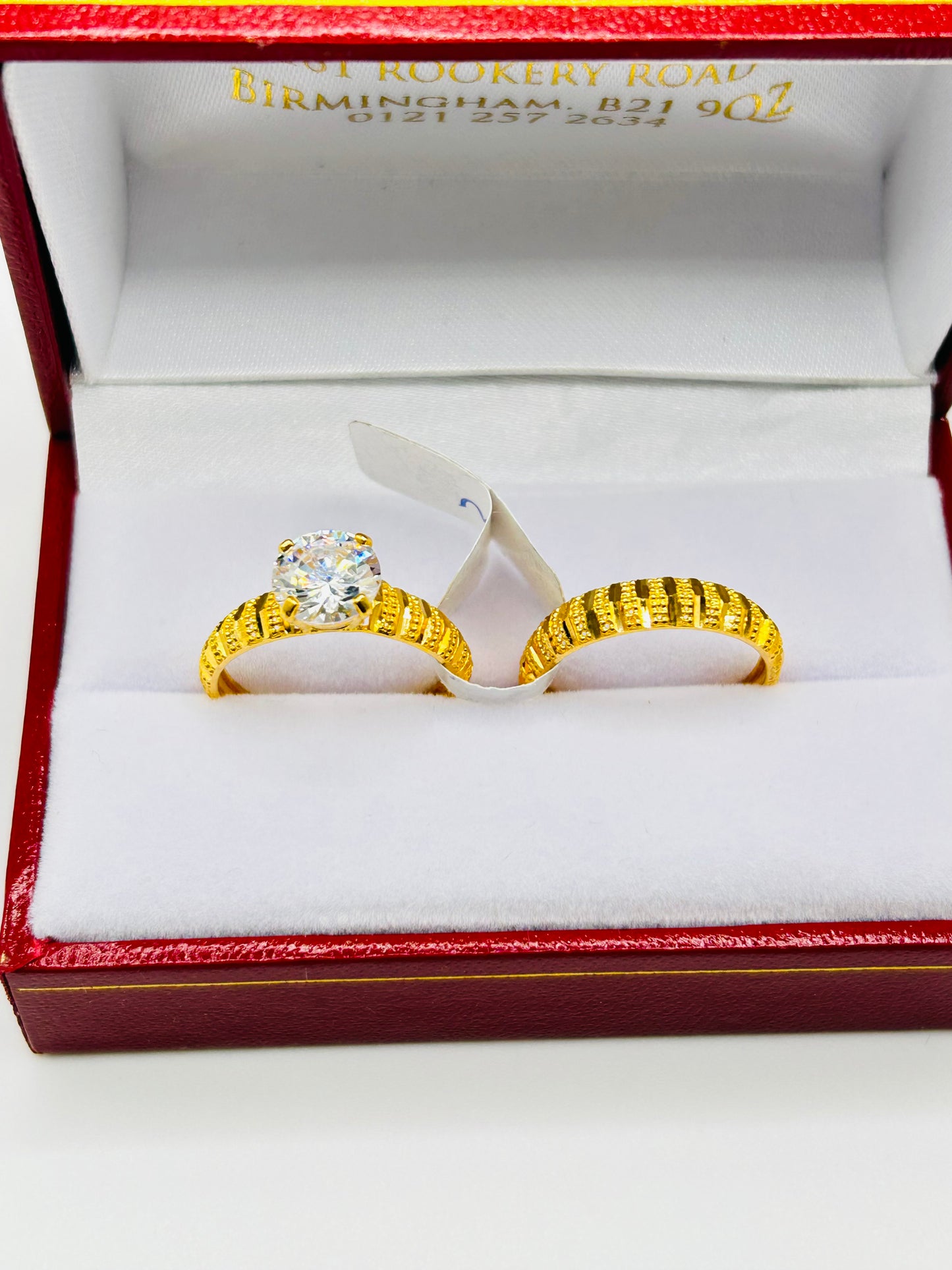 22ct Gold Ladies' Double Set Ring – 4.4g – Size N (Hallmarked)