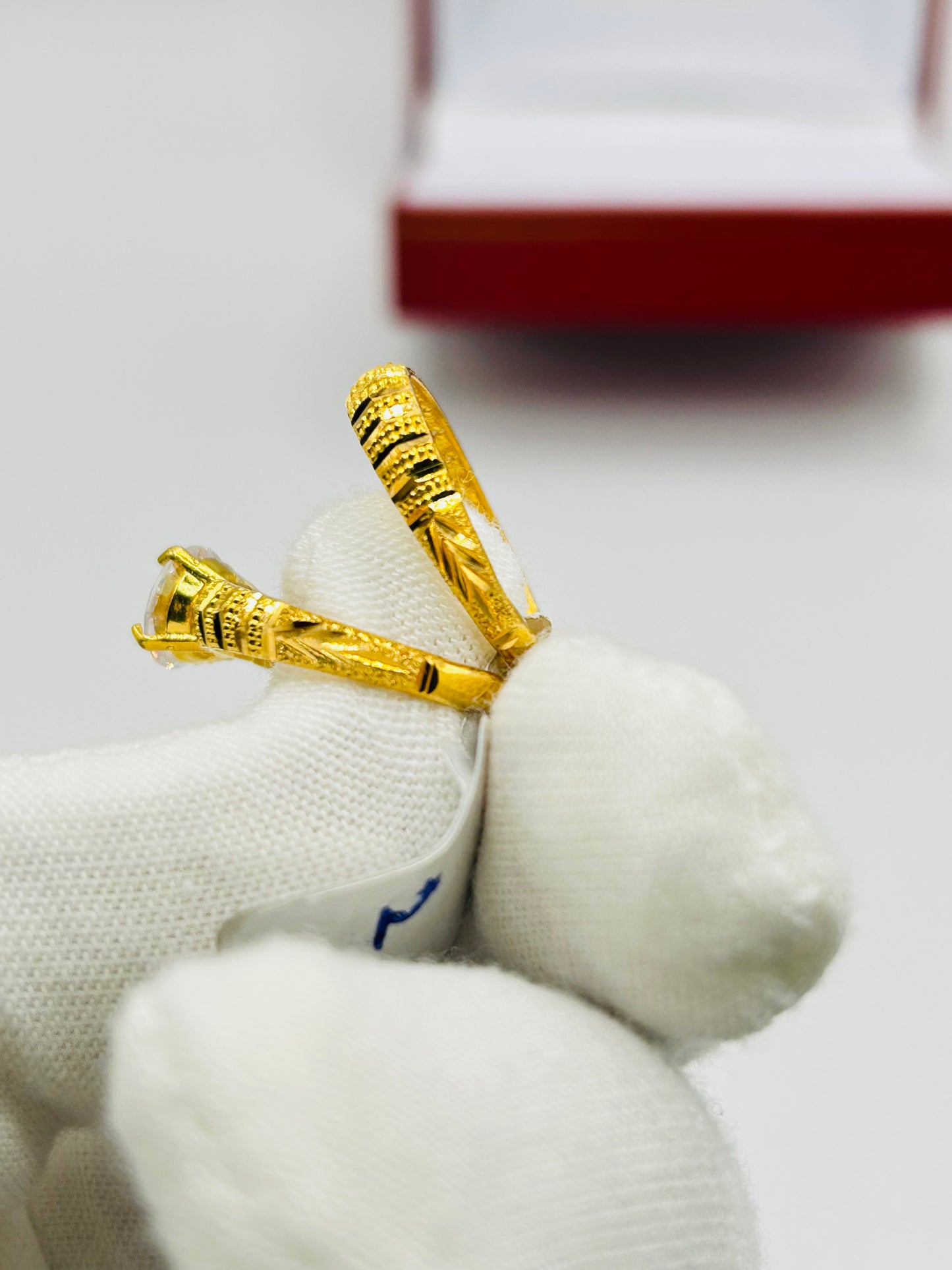 22ct Gold Ladies' Double Set Ring – 4.4g – Size N (Hallmarked)