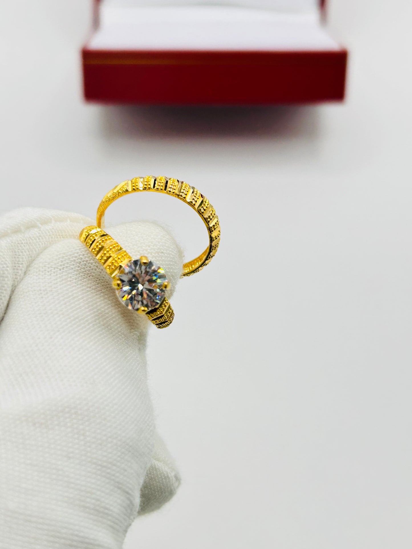 22ct Gold Ladies' Double Set Ring – 4.4g – Size N (Hallmarked)