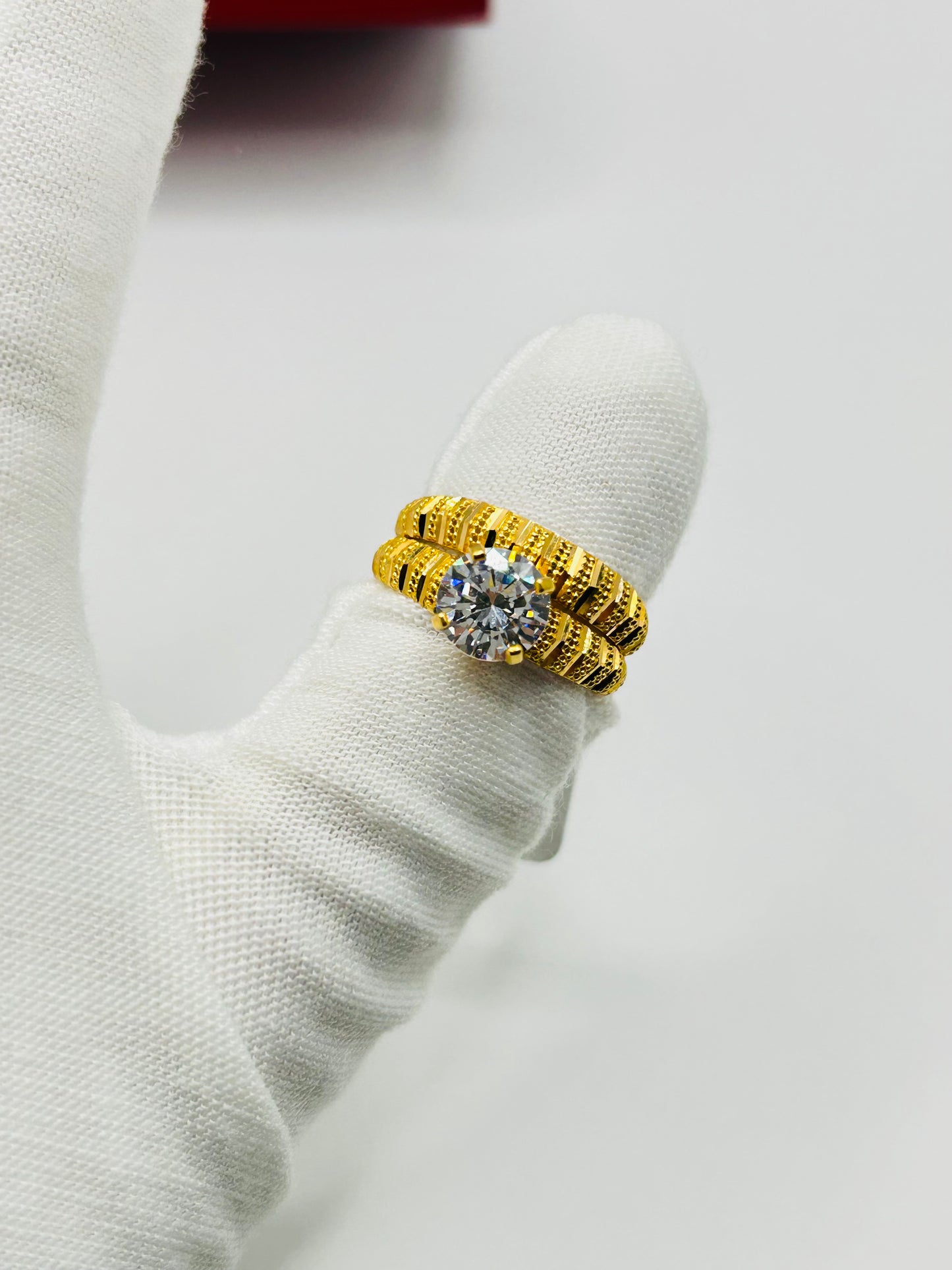 22ct Gold Ladies' Double Set Ring – 4.4g – Size N (Hallmarked)