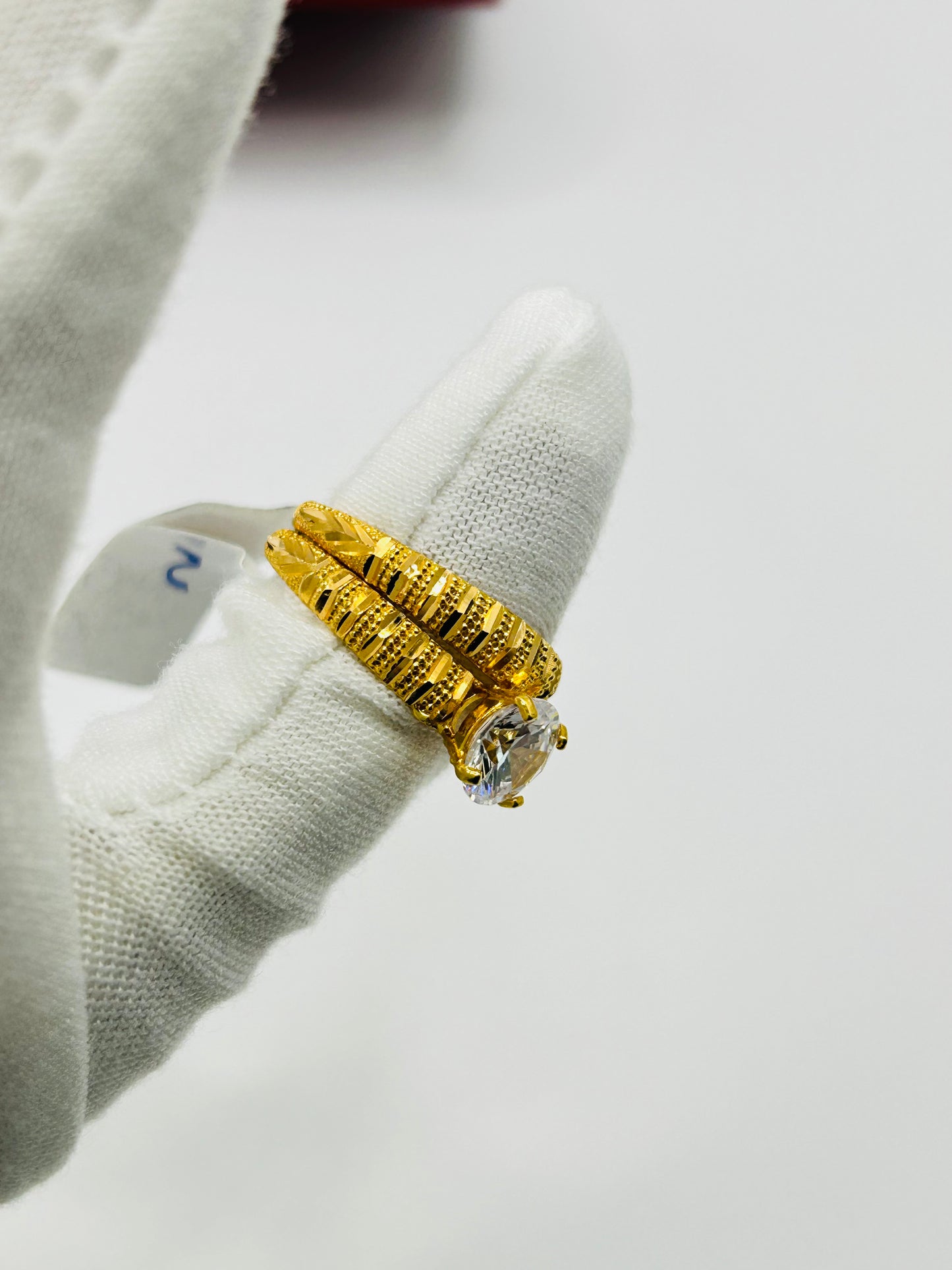 22ct Gold Ladies' Double Set Ring – 4.4g – Size N (Hallmarked)