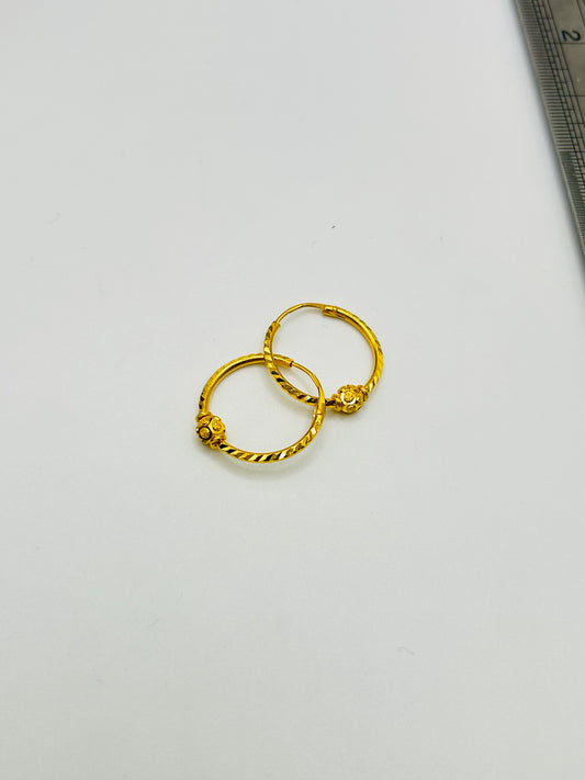 22ct Gold Earrings – 2.1g (Hallmarked)